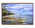 mocha wood framed seagulls and shells original painting wall art print